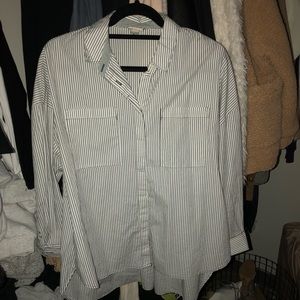Striped oversized dress shirt